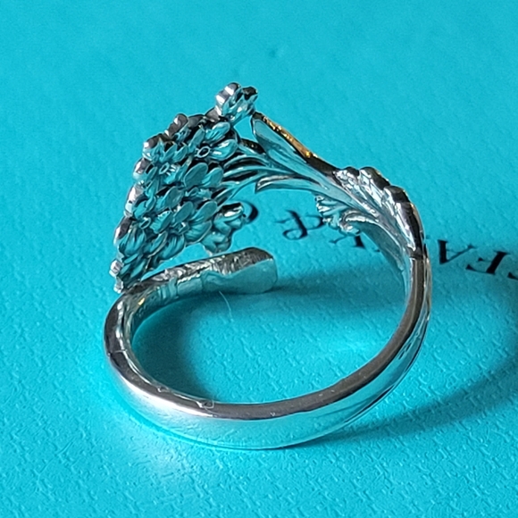♥SOLD♥️1885 Tiffany & Company Forget Me Not Spoon Ring in Sterling Silver #15 - Picture 8 of 16